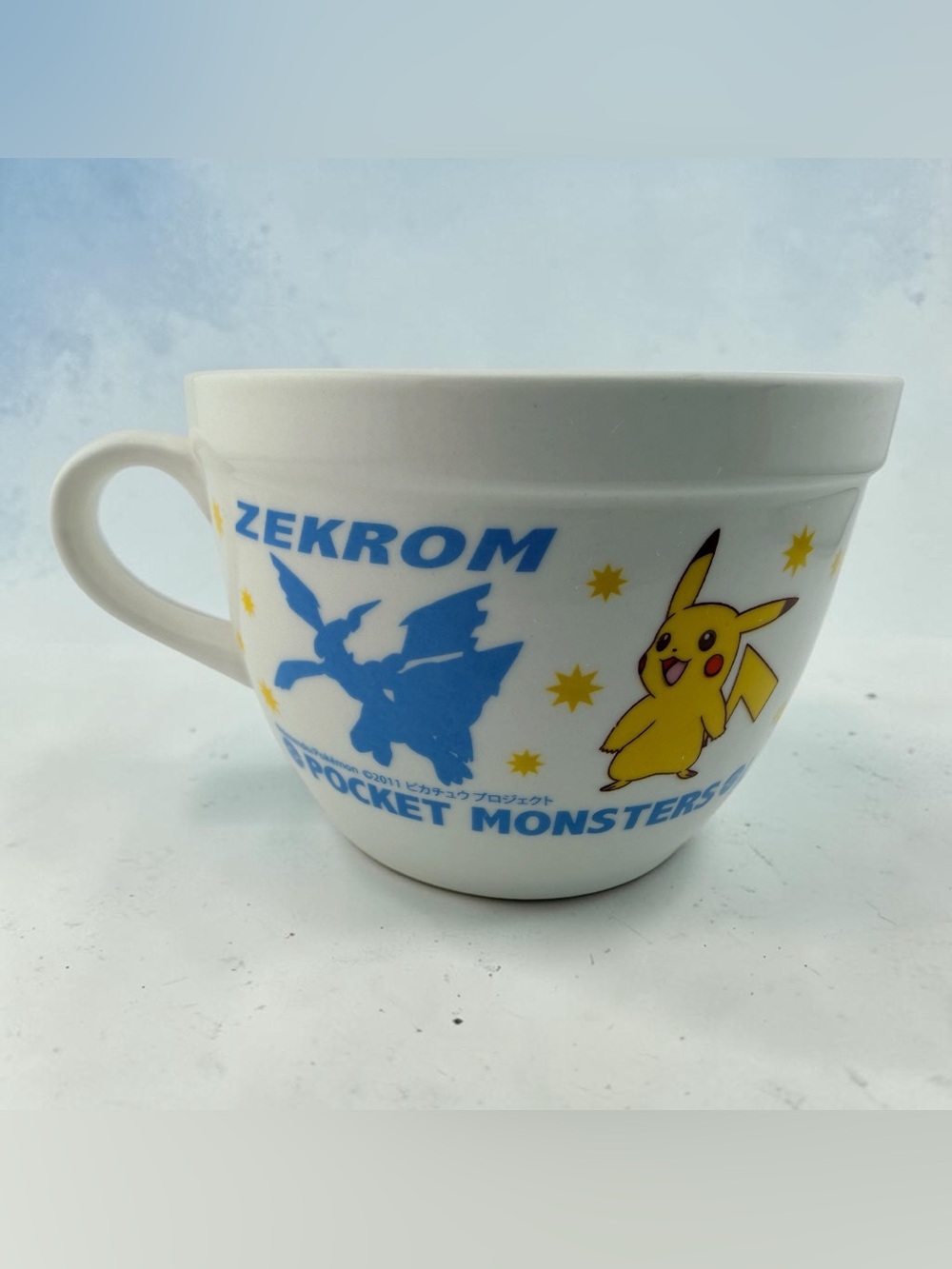 Rare Nintendo Pokemon Pocket Monster Pikachu Project Zekrom Victini Mug Cup